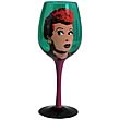 I Love Lucy Pop Art Green Wine Glass
